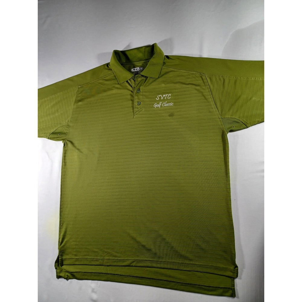 Men's Large Ahead Coolmax FX SVTC Golf Classic‎ Polo Shirt Green